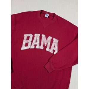 Vintage 90s Russell Athletic Alabama Crimson Tide Red Crewneck Sweater XL